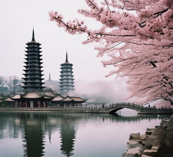 南昌诗意画卷，醉美景致集锦,南昌美景如画，诗意盎然的好句子集锦,画卷,诗意,自然和谐,第1张