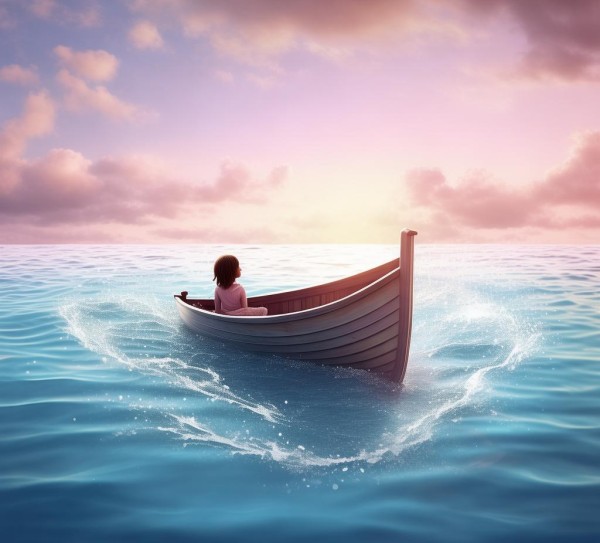 心海泛舟，回忆中的美好浪花掠影,心海泛舟，回忆里泛起美好浪花,漫步,画卷,回忆,第1张