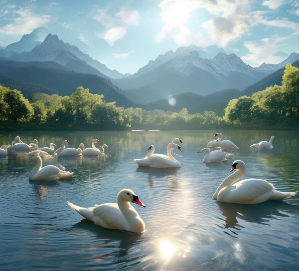 雁栖湖，人间仙境的诗意画卷,雁栖湖，如诗如画的自然仙境,漫步,画卷,光芒,第1张